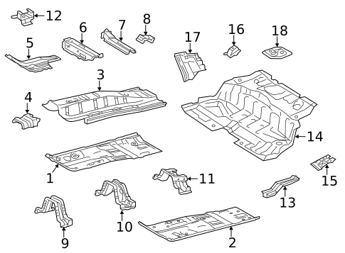 Floor & Rails for 2012 Toyota Prius C #0