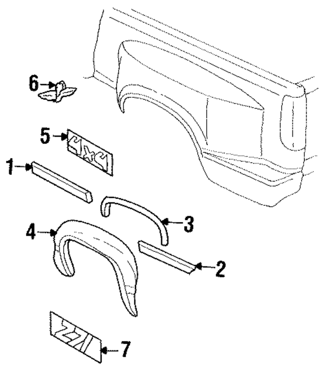 15607309 - Body: Body Side Molding for GM Image
