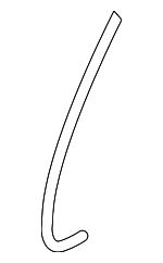 N0201505 - Body: Washer Hose for Volkswagen: Beetle, Cabrio, Passat Image