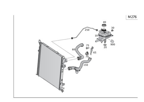 Expansion Reservoir, Mount and Hoses for 2017 Mercedes-Benz GLE550e #0
