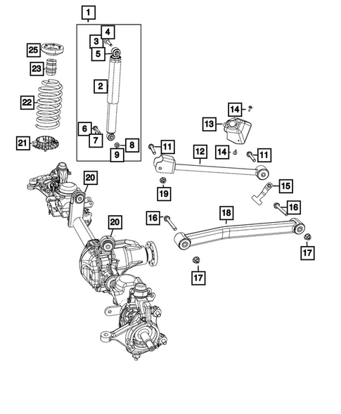 Front Suspension, Strut and Cradle for 2026 Jeep Gladiator #0