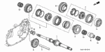 23211P4AC00 - Transmission - Manual: MAINSHAFT for Honda Image