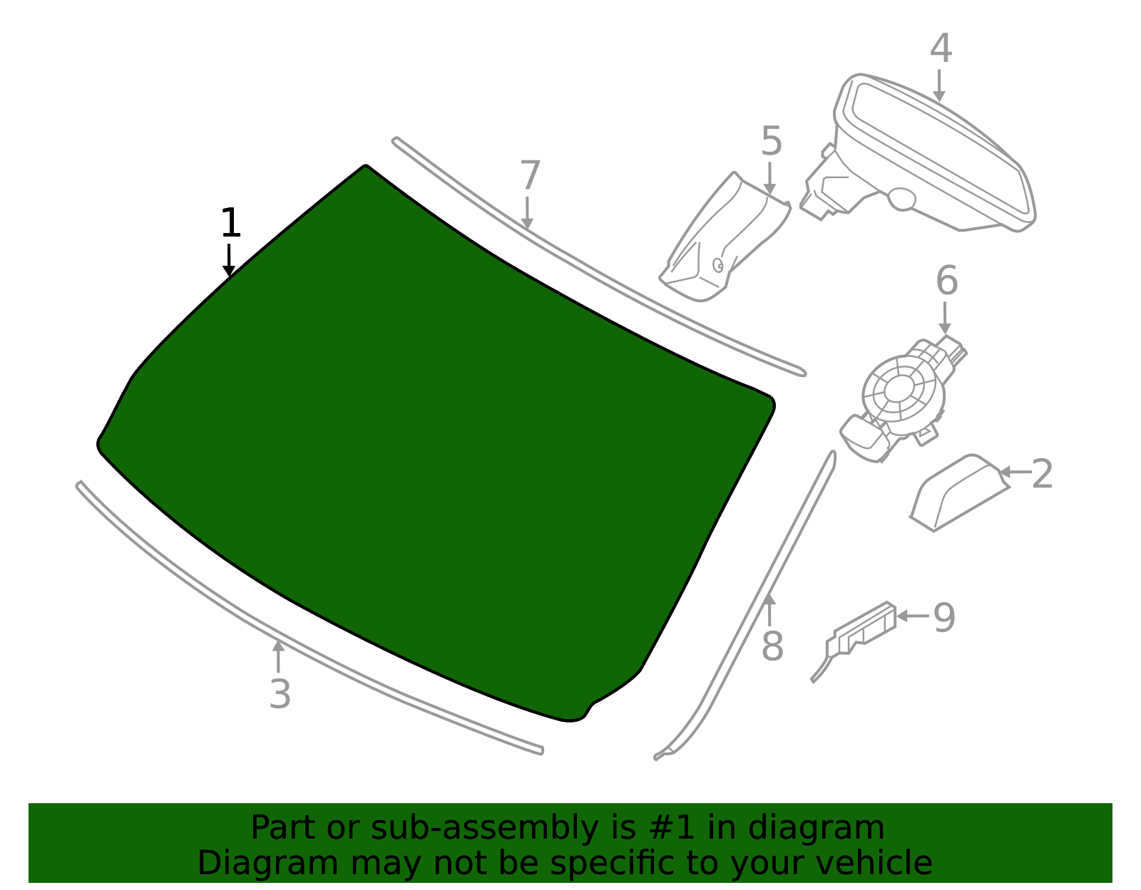 Genuine BMW 51-31-7-258-063 | Front Windshield | FREE Shipping on