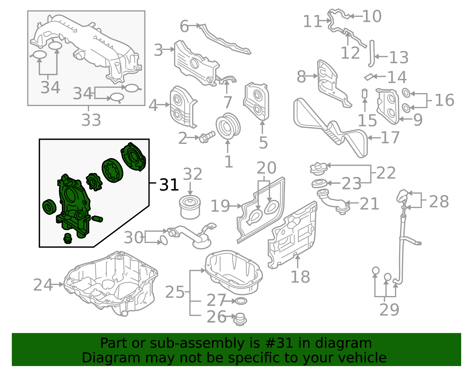 2008-2021 Subaru Oil Pump 15010AA360 | Subaru Online Parts