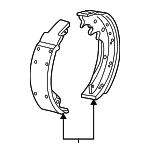 E5TZ2200B - Brakes: Drum Brake Shoe for Ford: E-250, E-250 Econoline, E-250 Econoline Club Wagon, E-350 Econoline, E-350 Econoline Club Wagon, F-250, F-250 HD Image