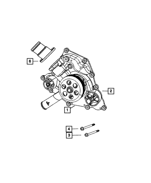 Water Pump and Related Parts for 2007 Jeep Commander #0