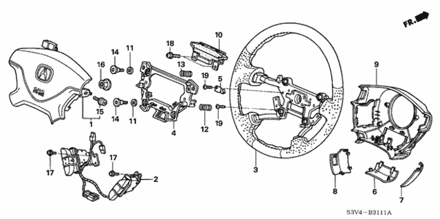 Steering Wheel (SRS) (2) for 2003 Acura MDX #0
