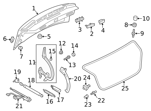 Lid & Components for 2017 Audi A6 #0