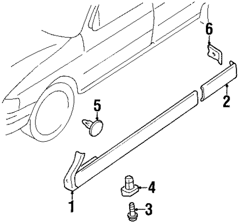 Exterior Trim - Pillars for 1998 Nissan Sentra #0