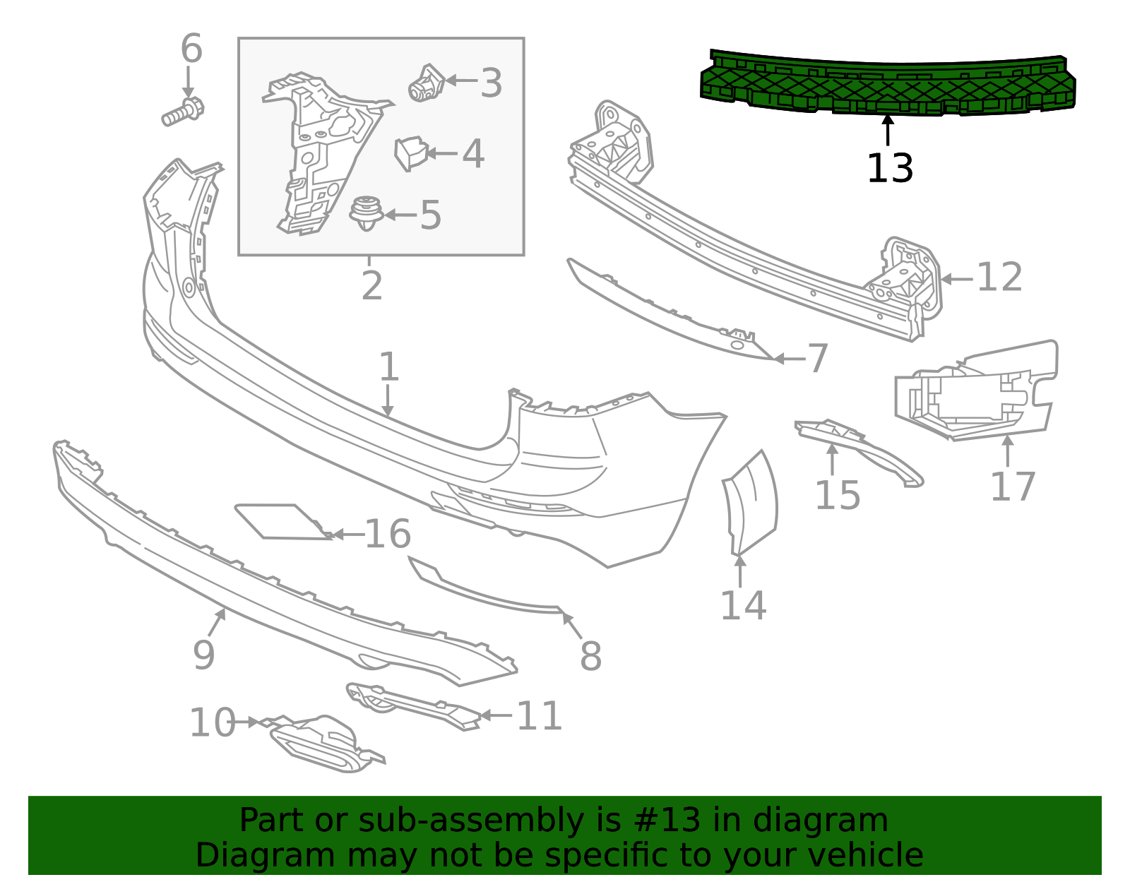2018-2025 Volvo XC60 Bumper Impact Absorber 31407983 | TascaParts.com