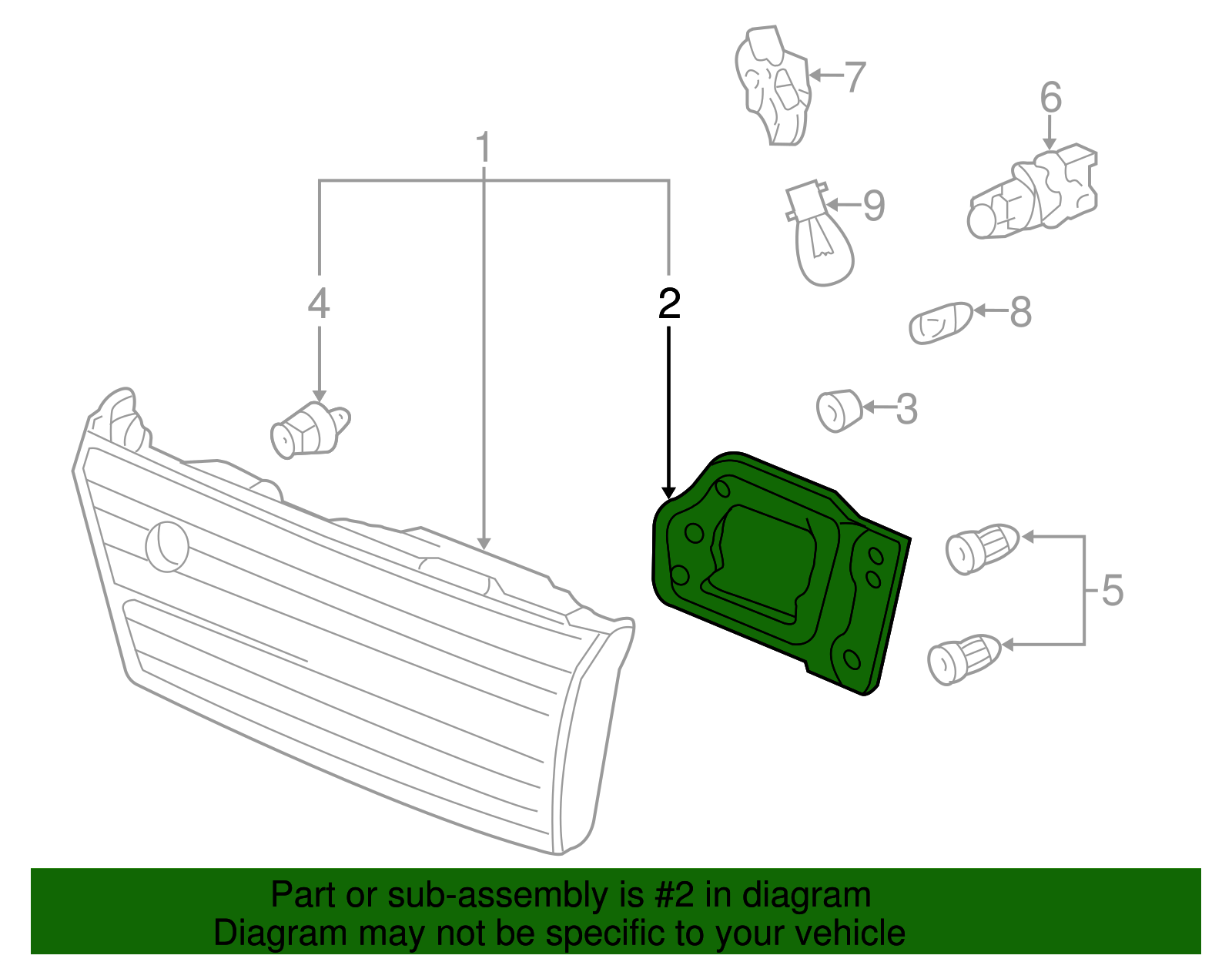 34153-SDA-A02 - Backup Lamp Gasket - 2003-2005 Honda Accord | Conicelli ...
