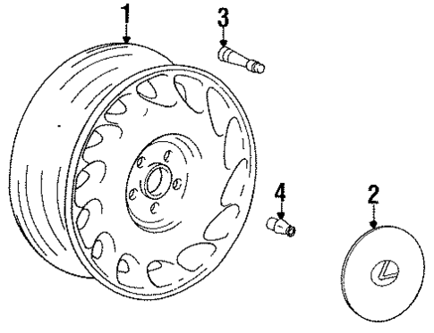 Wheels for 1990 Lexus LS400 #0