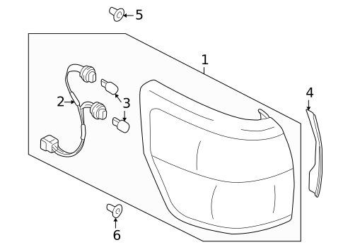 Tail Lamps for 2004 Subaru Baja #1
