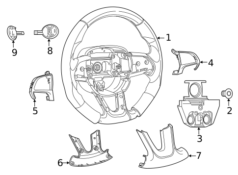 Steering Wheel & Trim for 2020 Dodge Charger #2