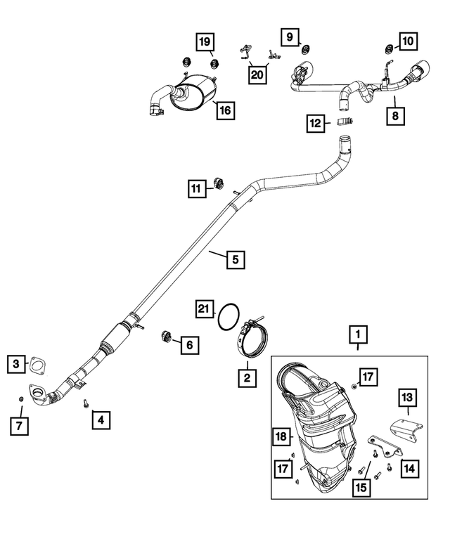 68073471AA - Exhaust: Exhaust Support Isolator for Mopar Image