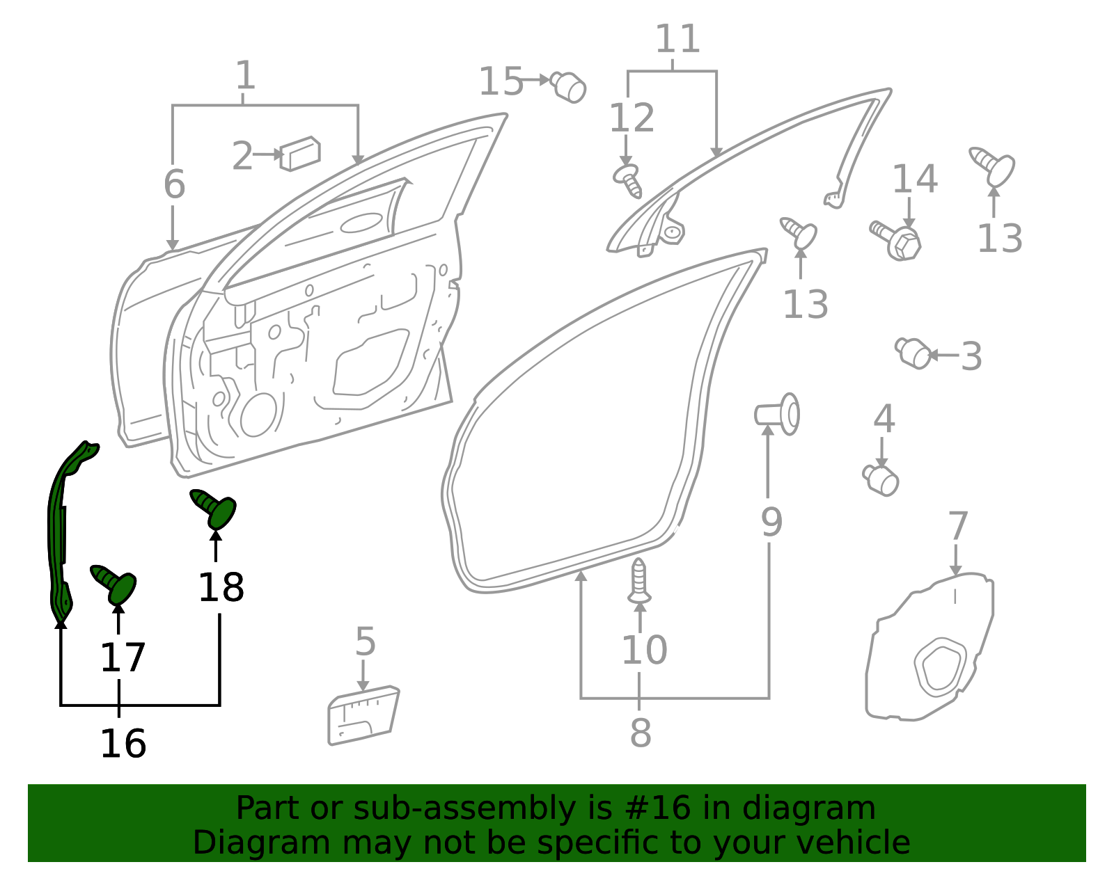 2006-2009 Lexus Door Shell Seal 67865-30040 | Parts Performance Lexus