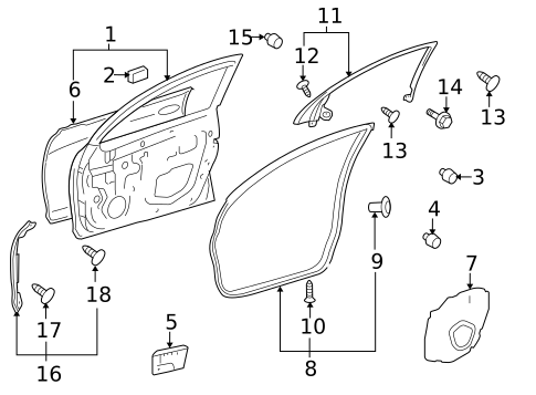 Door & Components for 2009 Lexus GS350 #0