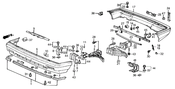 Bumper ('84-'85) for 1984 Honda Civic #0