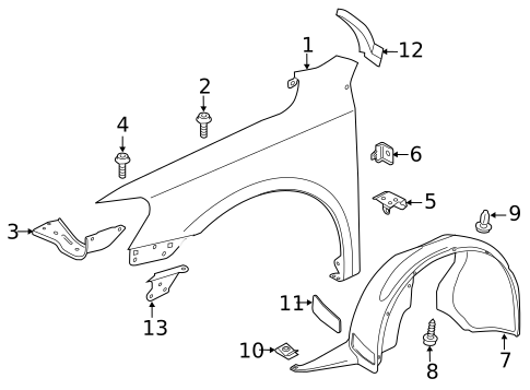 Fender & Components for 2015 Volkswagen Passat #0