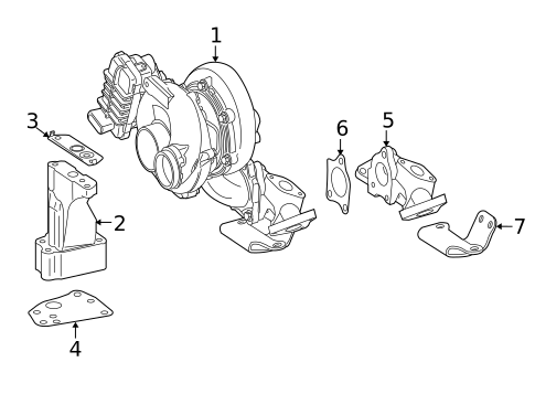 Turbocharger & Components for 2014 Mercedes-Benz GL350 #0