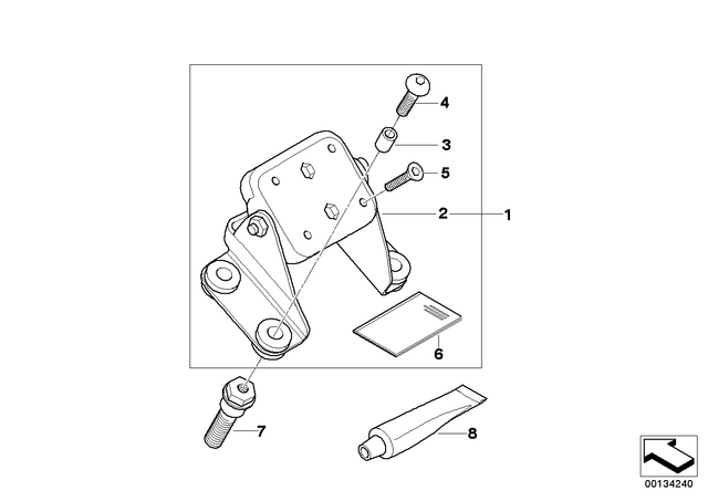 71607682427 - : Set Of Retaining Fixture, Navigator for BMW-Motorrad Image