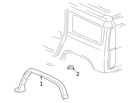 Exterior Trim - Quarter Panel for 2009 Hummer H2 #1