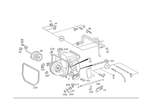 Heater Case with Blower for 1988 Mercedes-Benz 300CE #0