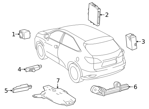 Keyless Entry Components for 2020 Lexus RX350L #0