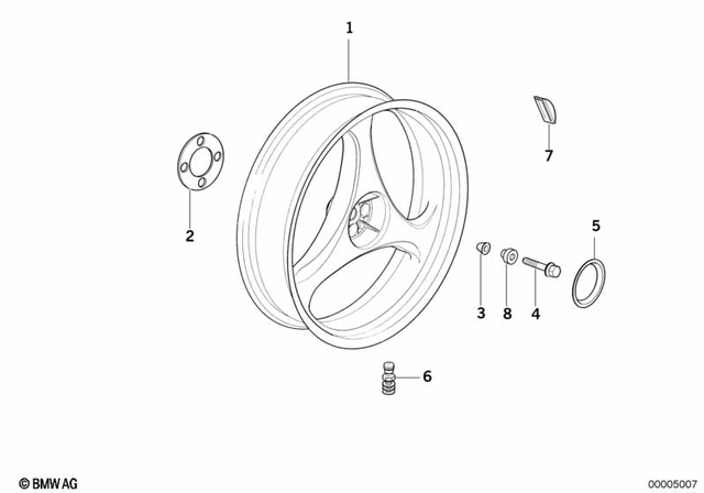 36132323749 - : Hub Cap - Gold for BMW-Motorrad Image