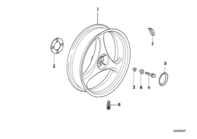 36132302339 - : Conical Ring for BMW-Motorrad Image