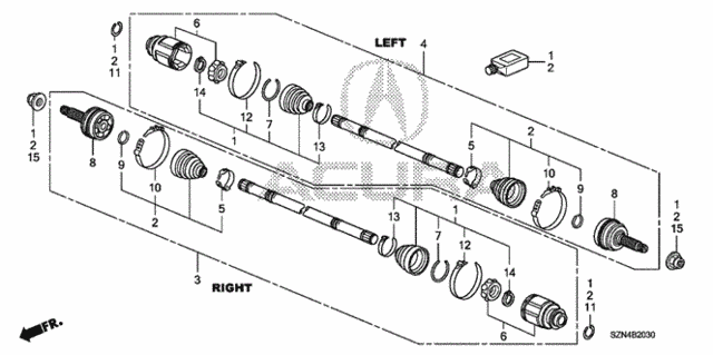 Rear Driveshaft for 2011 Acura ZDX #0