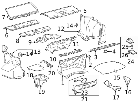 Interior Trim - Rear Body for 2013 Lexus GS450h #0