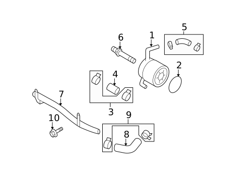 Oil Cooler for 2013 Subaru Tribeca #0