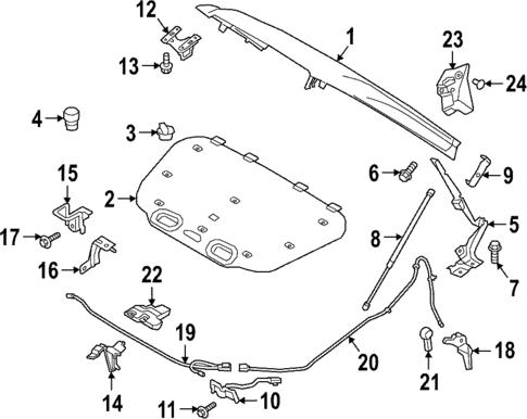 Hood & Components for 2019 Volvo XC40 #0