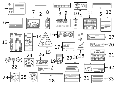 Labels for 2018 Mercedes-Benz GLE63 AMG S #1