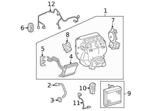 Evaporator & Heater Components for 2015 Toyota Venza #0