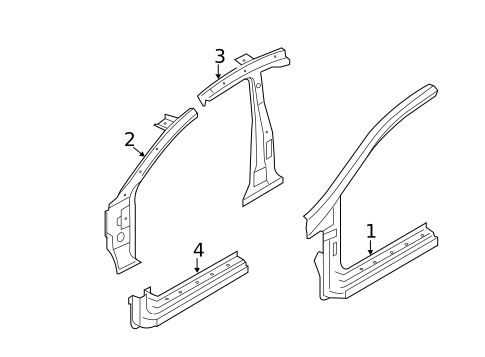 Center Pillar for 2014 Hyundai Elantra Coupe #0
