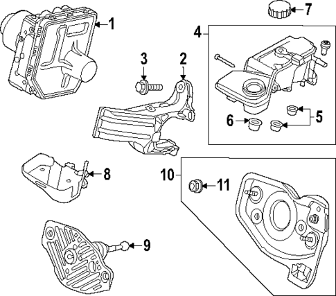Master Cylinder - Components On Dash Panel for 2024 Volvo V60 Cross Country #0