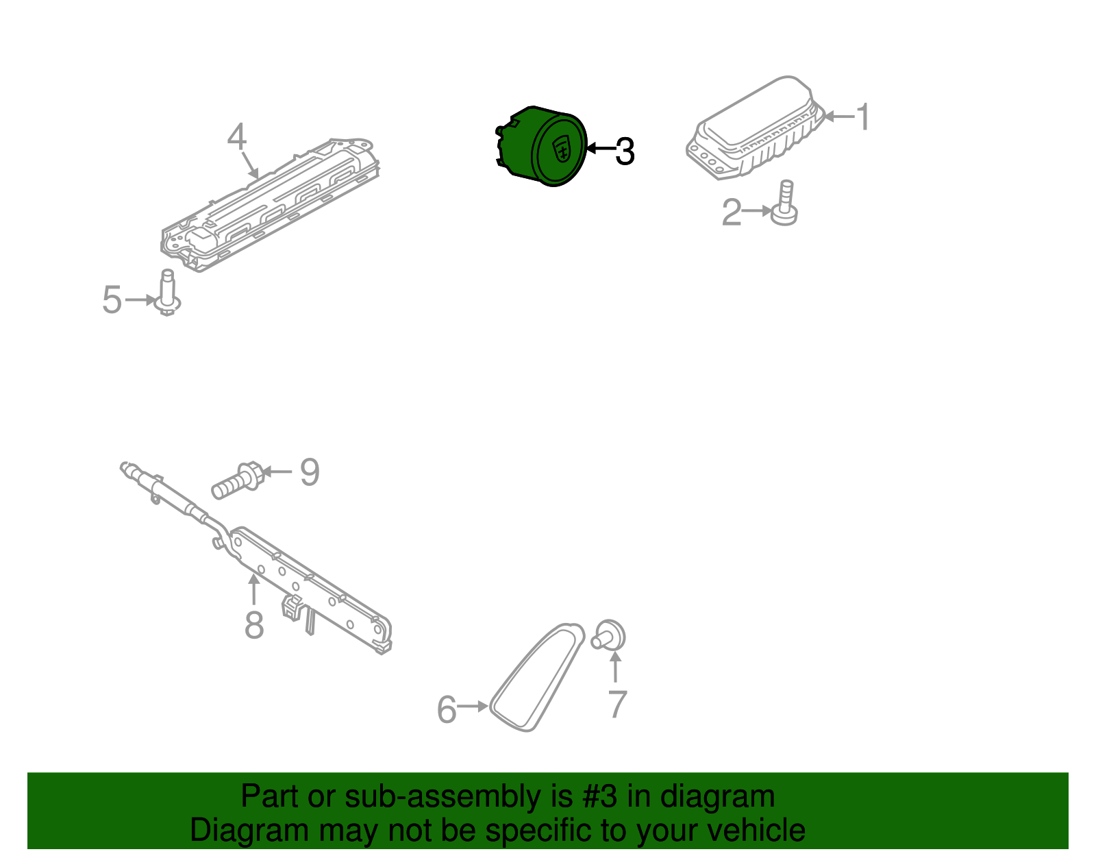 Driver Air Bag - Porsche (9P1-880-201-AN-A34)