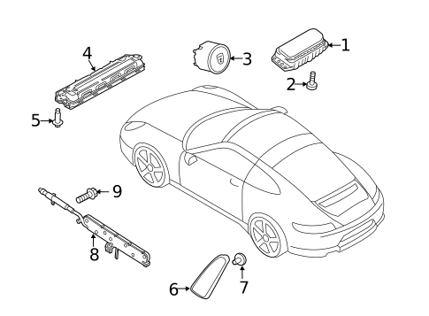 Air Bag Components for 2018 Porsche Panamera #4