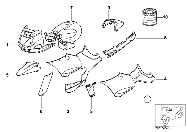 46632313067 - Body Equipment: Trim Upper Prime Coated -  for BMW-Motorrad Image