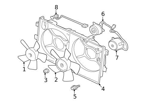 Cooling Fan for 2011 Mitsubishi Outlander #0