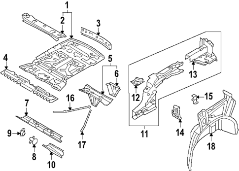 Rear Floor & Rails for 2025 Audi Q7 #0