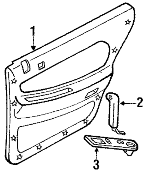 Interior Trim - Rear Door for 1989 Nissan Maxima #0
