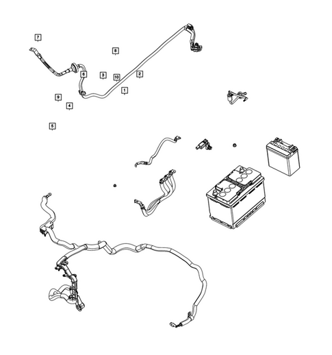 Battery, Battery Tray and Cables for 2025 Dodge Durango #1