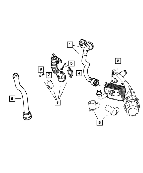 Engine Oil Cooler for 2016 Jeep Renegade #0