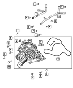 6102184AA - Cooling: Hex Head Bolt And Coned Washer for Mopar Image image
