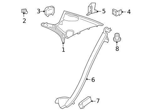 Interior Trim - Quarter Panels for 2009 Mercedes-Benz CLS63 AMG #0