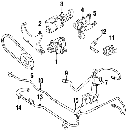 Pump & Hoses for 1996 Volkswagen Jetta #0