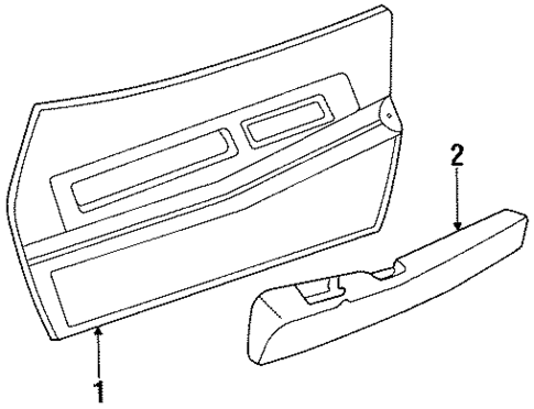 Interior Trim - Door for 1990 Dodge Daytona #0